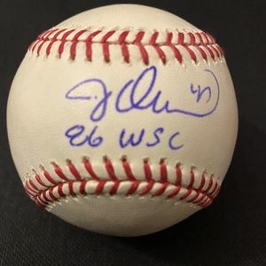 NY Mets autograph signed baseballl Jesse orosco MLB Dwight gooden